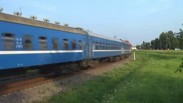 ТЭП70БС-115 с поездом № 629 Минск - Гродно смотреть онлайн