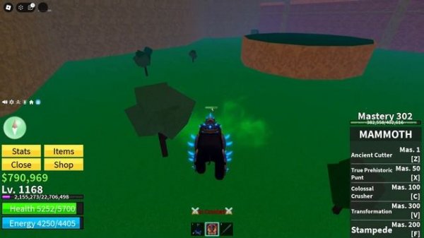 Обзор на мамонта в Blox Fruits!