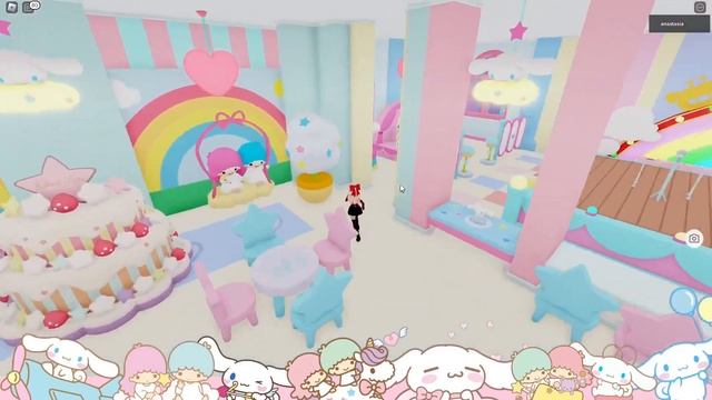 rabbitsims ♡ Hello Kitty Cafe ♡ Cinnamoroll and Little Twin Stars ♡ 3rd Floor Tour смотреть онлайн