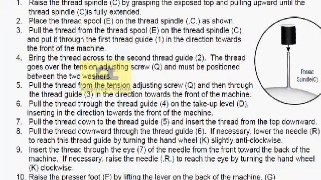 Mini Sewing Machine Operation Manual / User Manual