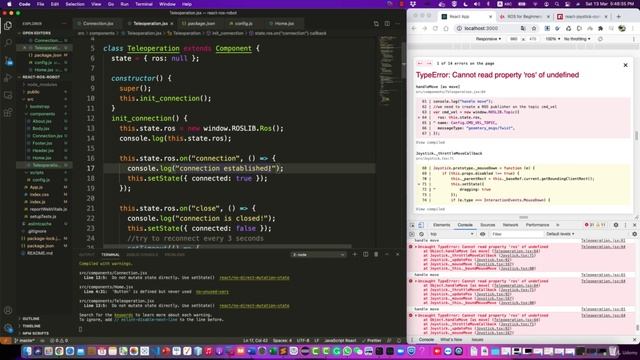 4.6. Create and publish a twist message using ROSLib смотреть онлайн