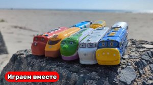 Играем в поезда на природе ! Мультик Паровозик Томас ! Видео для детей