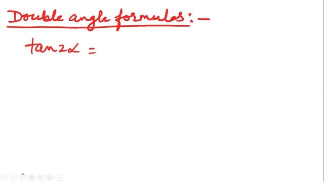Double angle formula for tangent and Cotangent i e Tan(2A) and Cot( 2A)- Proof смотреть онлайн