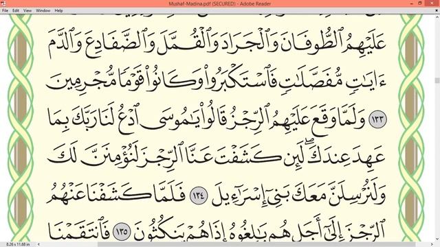 Practice reciting with correct tajweed - Page 166 (Surah Al-A'raf) смотреть онлайн