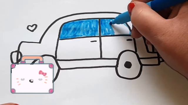 How to Draw Mini Cooper Sports Car - Easy Cars Drawing - Mini Cooper Araba Çizimi смотреть онлайн