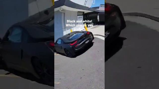 Black or white? Ferrari Portofino vs BMW i8. #supercar #speed #Ferrari #bmw смотреть онлайн