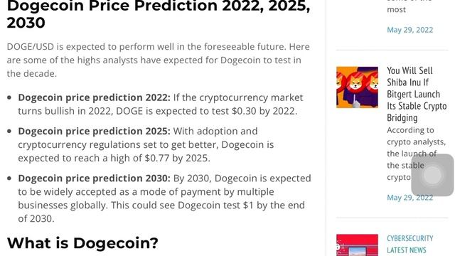 DOGECOIN $0.30 BY END OF 2022!!! смотреть онлайн