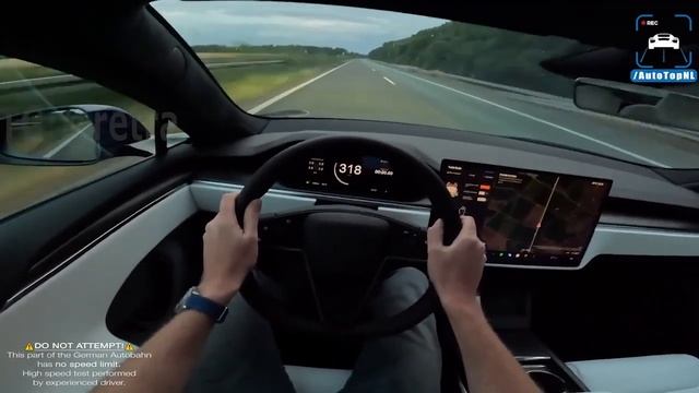 ⚡️ШОК!!! РАЗГОН TESLA PLAID до 328 км/час от первого лица!!! смотреть онлайн