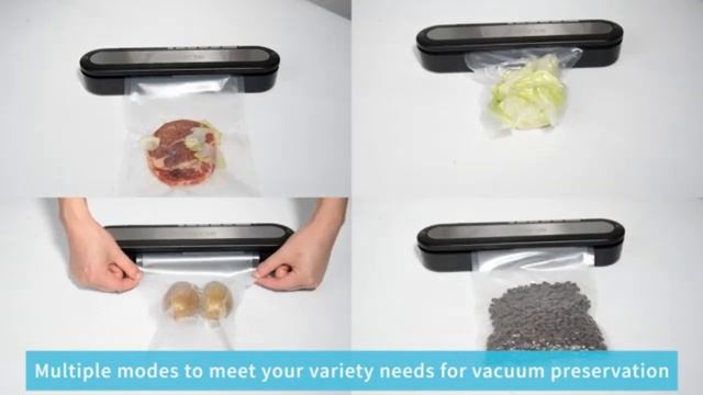 Vacuum Sealer Machine, Airverse Rechargebled Vacuum Food Sealer, With 10PCS Vacuum Seal Bags, Cutte