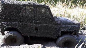 УАЗ на ФБел-160м по легкому бездорожью.