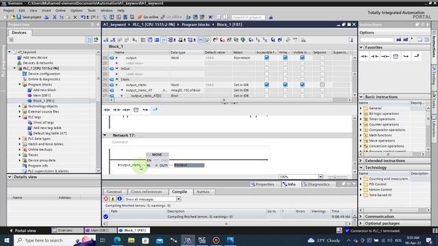 TIA Portal AT keyword смотреть онлайн