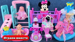 Играем в игрушки из мультиков ! Микки Маус ! Барби ! Играем в куклы ! Видео для детей