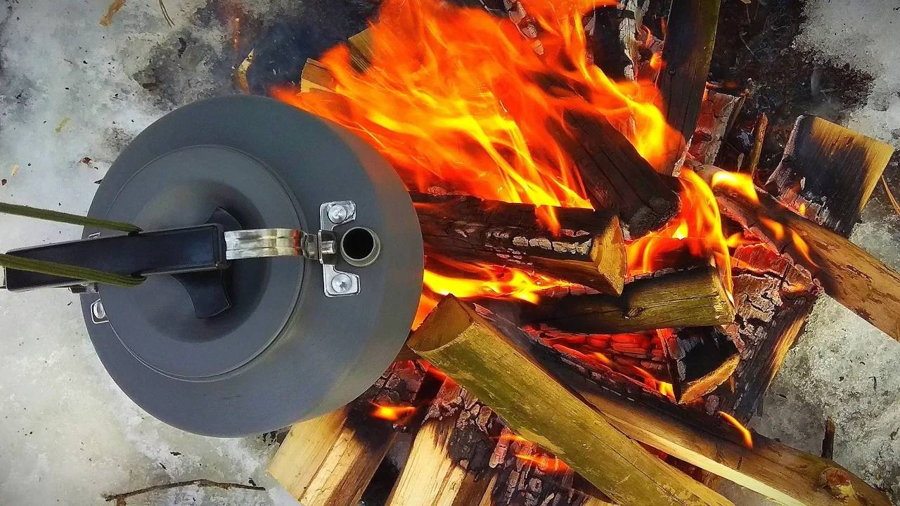 Однодневный поход. Обед на костре. Ветреный день. Бушкрафт.