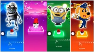 Crazy Frog 🆚 Ladybug 🆚 Minions 🆚 Sheriff Labrador   Who Is Best🎯 in Tiles Hop EDM Rush🎶