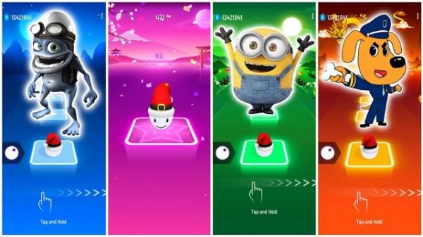 Crazy Frog 🆚 Ladybug 🆚 Minions 🆚 Sheriff Labrador Who Is Best🎯 in Tiles Hop EDM Rush🎶
