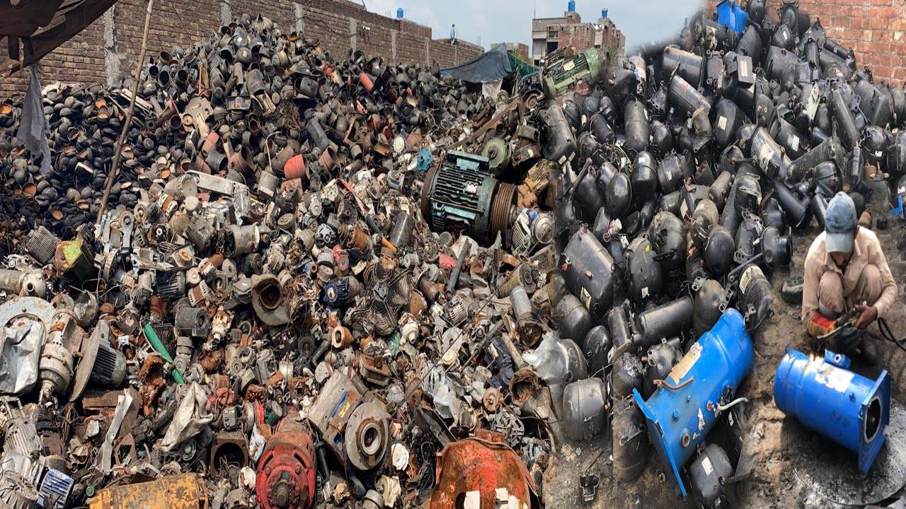 Невероятный процесс переработки меди Из Старого Моторного компрессора смотреть онлайн