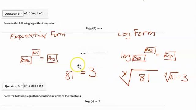 CWP A.2 [8.5] Exponential & Log Form смотреть онлайн