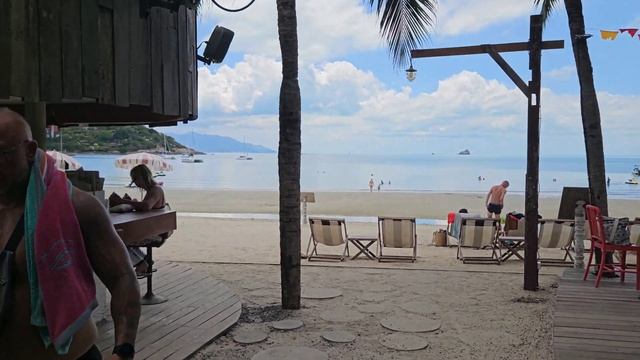 CHOENGMON BEACH with a very low tide and I walked to the island! Koh Samui, THAILAND смотреть онлайн