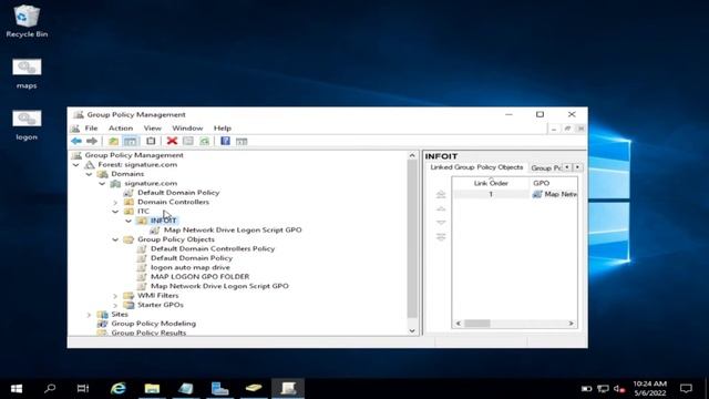 Map Network Drives Using Logon Script GPO in Windows Server 2019 смотреть онлайн