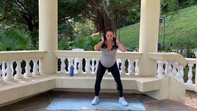 THIRD TRIMESTER DB WORKOUT - Full Body Dumbbells - 31 Weeks Pregnant смотреть онлайн