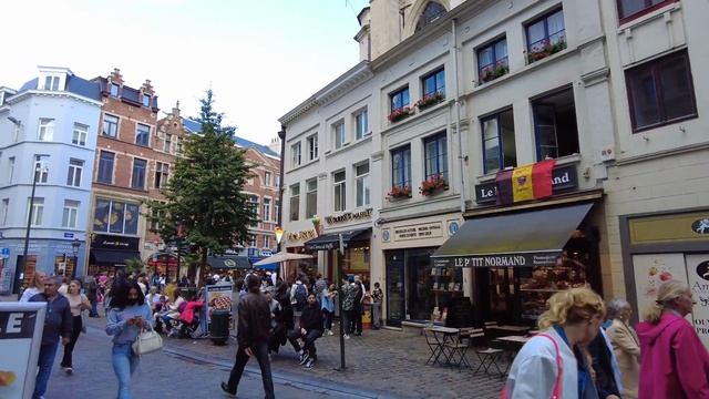 Brussels, Belgium Walking Tour Summer 2021, City Sounds, Street Walk, ASMR 4K Ultra HD смотреть онлайн