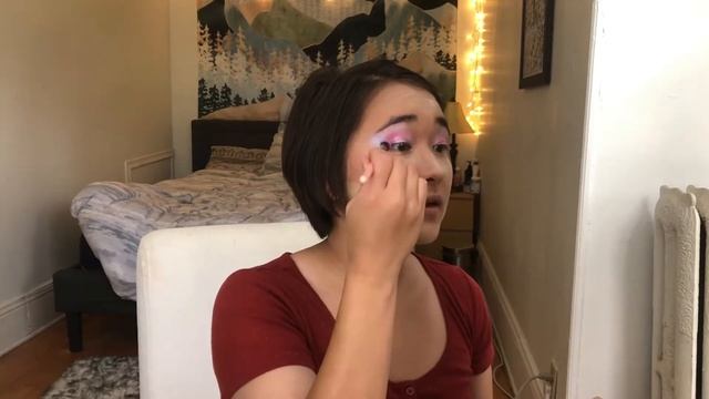 Trans Flag Makeup Look GRWM (finally uploaded a month late 😅) смотреть онлайн