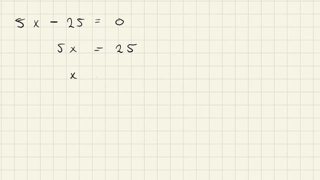 #1 - Basic algebra: 5x-25=0 смотреть онлайн