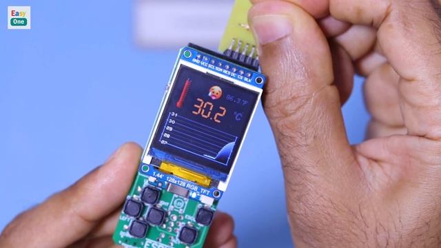 ESPboy weather station Using DS18B20 смотреть онлайн