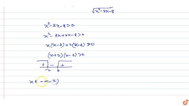 `f(x)=sqrt((log_(0.4)(x-1))/(x^2-2x-8))` Domain = ? смотреть онлайн