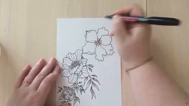 Как нарисовать ЦВЕТЫ поэтапно. Рисование. Графика. Рисуем вместе смотреть онлайн