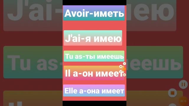 Спряжение французского глагола Avoir-иметь (3 группа) наст. время смотреть онлайн