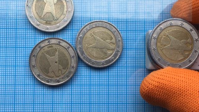 Selten 2 euro RARE Germany 6 coins Defect Defekt смотреть онлайн