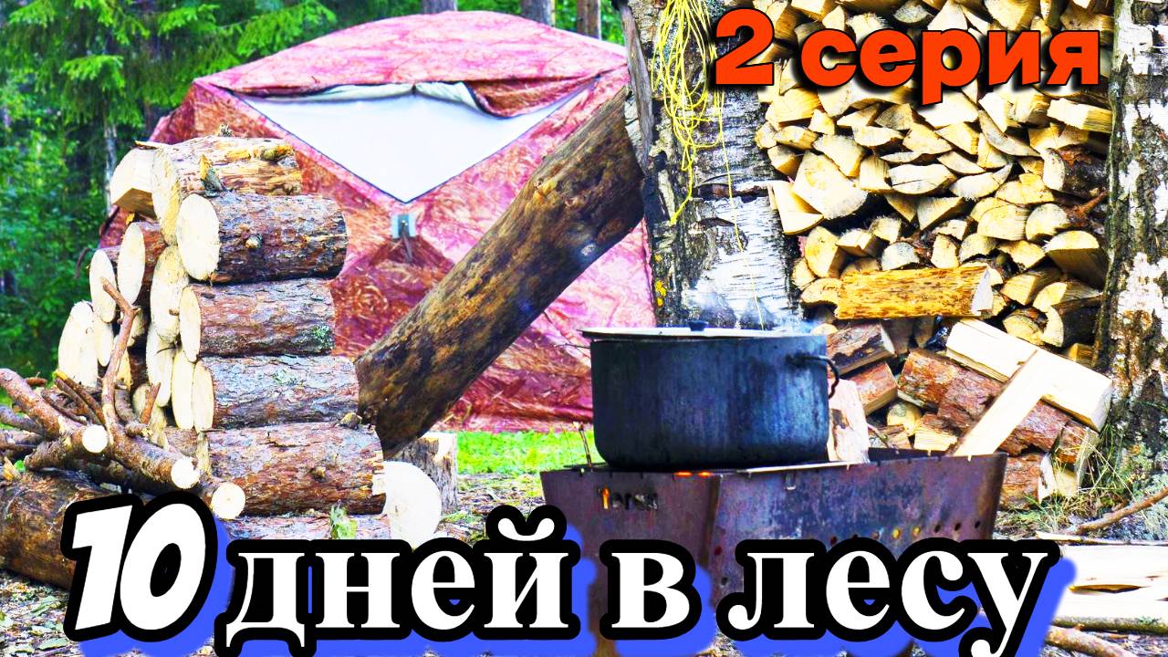 Крутая рыбалка! 10 дней отдых с палатками в лесу. 2 серия. Отличный клев на спиннинг.