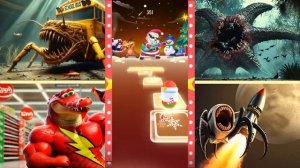 Уборщица Минон 🆚 Голодный звездный монстр 🆚 Крокодил Молния Маккуин 🆚 Пожиратель голов в школьном