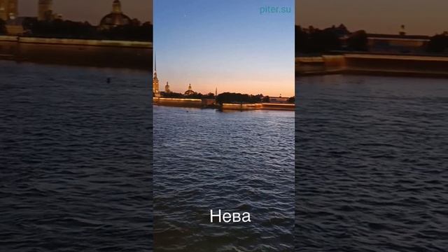вид на Неву с моста Санкт-Петербург