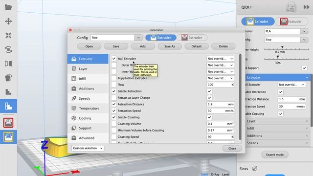 QIDI Print Slicer With No Supports