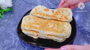 Мука Кипяток и зелень! Ем и плачу от восторга. Лепешки из нечего.