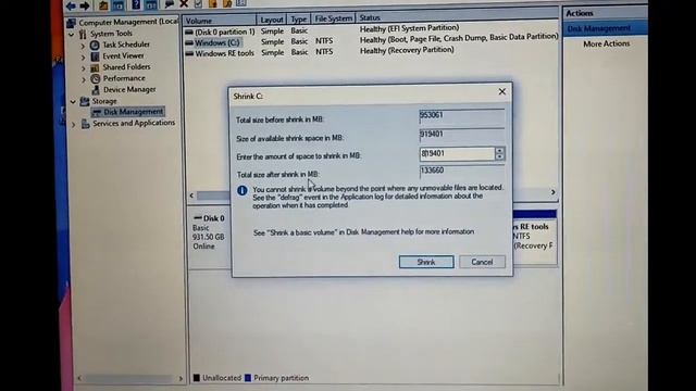 How to shrink volume in windows 10(Hindi) смотреть онлайн