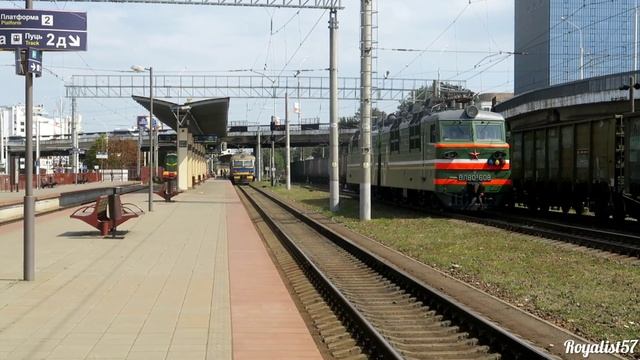 ВЛ80С — 608 и сплотка ЧМЭ3 — 4630/2853 на станции Минск-Сортировочный, о.п. Институт культуры смотреть онлайн