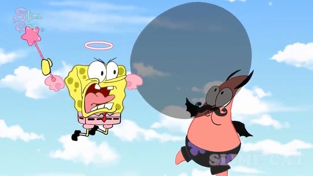 Pink Food VS Black Food Challenge! | SPONGEBOB MUKBANG ANIMATION | SLIME CAT смотреть онлайн