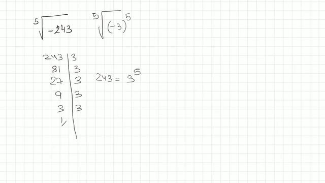 ⁵√(-243)
