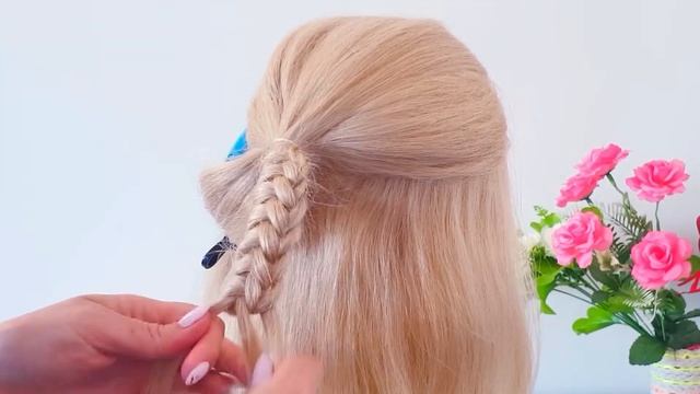 One side Chinese Ladder Braids Intricate Hairstyle /Летняя прическа/תשרוקות לבנות смотреть онлайн
