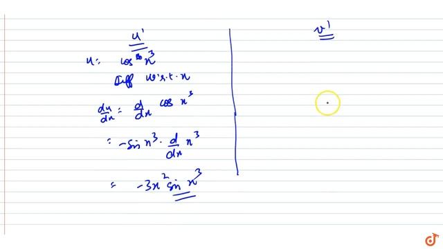 Differentiate the functions with respect to x `cosx^3dotsin^2(x^5)`... смотреть онлайн