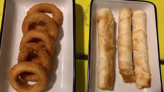 Hamburger, onion rings, spring rolls, cacik in Izmir Turkey Vegan restaurant #youtubeshorts #shorts смотреть онлайн