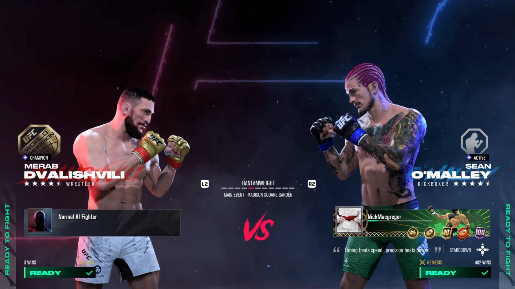 Merab Dvalishvili VS Sean O'Malley (EA SPORTS™ UFC® 5)
