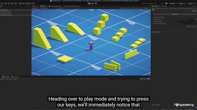 Как перемещать персонажей в Unity 3D объяснение анимированного движение (Встроенный контроллер) смотреть онлайн