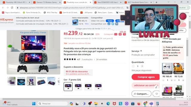 PORTATEIS BARATOS NO 11 11 DO ALIEXPRESS смотреть онлайн