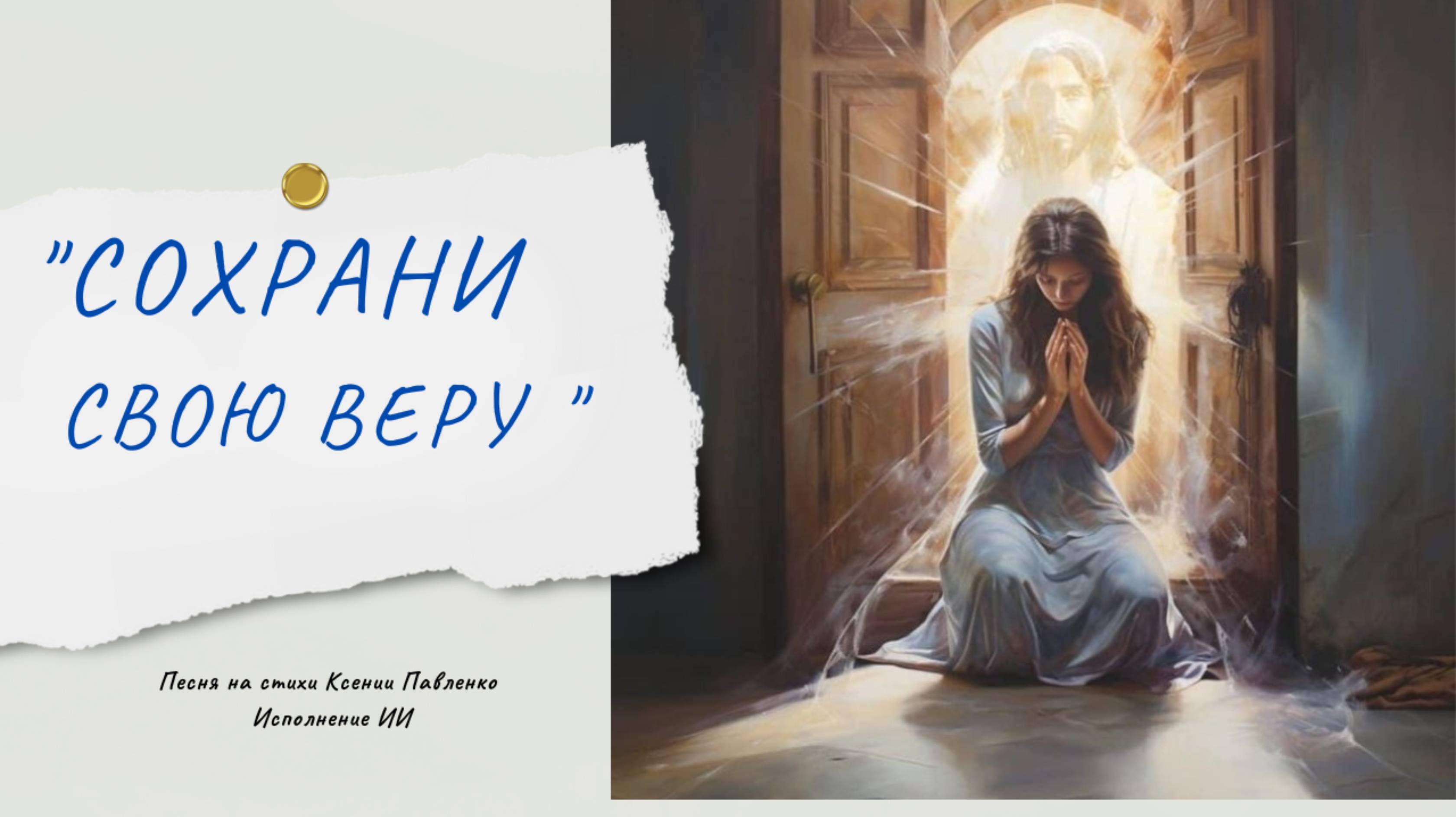"Сохрани свою веру " песня на стихи Ксении Павленко смотреть онлайн
