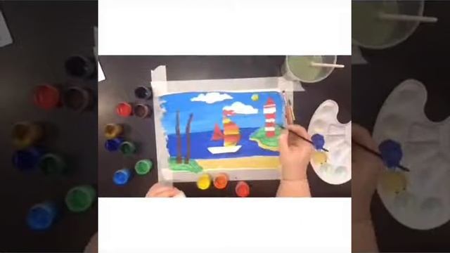 Как нарисовать корабль ребенку (ускоренное). Урок рисования для детей