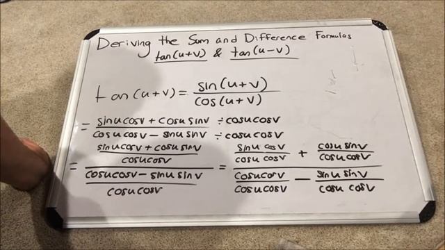 Trigonometry - Deriving the Sum and Difference Formulas Part 3 - tan(u+v) and tan(u-v) смотреть онлайн